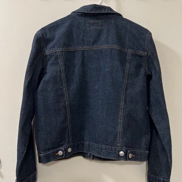 Old Navy Blue Jeans Womens 100% Cotton Denim Jacket Medium Wash Size Large - Picture 7 of 12